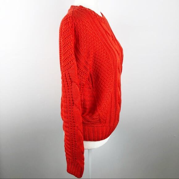 NWT One A Chenille Cable Knit  Crew Neck Sweater Sz Small P - Picture 6 of 16